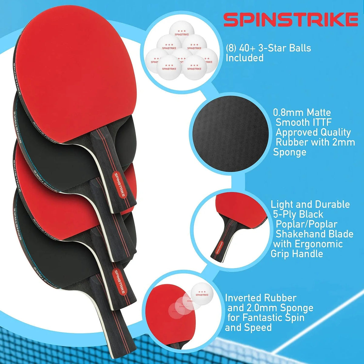 SPINSTRIKE Signature Ping Pong Set